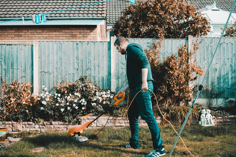 Lawn care pro at work in New Jersey